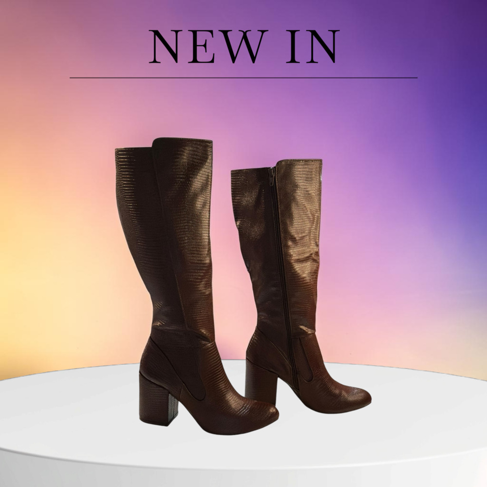 Journee Collection Women's Tavia Tru Comfort Foam Block Heel Knee High Boots Bro